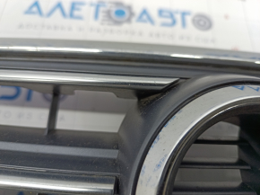 Radiator grille assembly Audi A4 B9 17-19 with emblem, for parking sensors, sand, light chrome