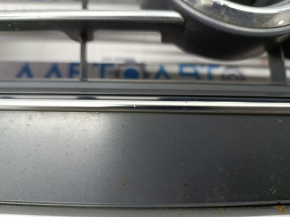 Radiator grille assembly Audi A4 B9 17-19 with emblem, for parking sensors, sand, light chrome