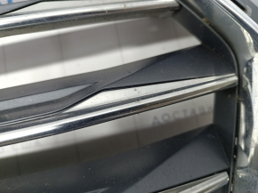 Radiator grille assembly Audi A4 B9 17-19 with emblem, for parking sensors, sand, light chrome