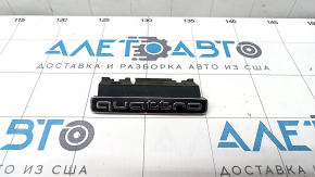 Emblem inscription "quattro" on the radiator grille Audi A4 B9 17-19 sand