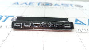 Emblem inscription "quattro" on the radiator grille Audi A4 B9 17-19 sand