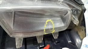 Daytime running lights DRL left Toyota Prius V 15-17 rest, broken mount, cracks on glass, sand