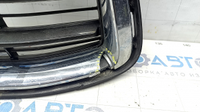 Toyota Highlander 14-16 Front Bumper Upper Grille with Chrome, Sand on Chrome, No Chrome Fragment, Crack