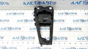 Center console trim with cup holders Audi A4 B9 17-19 black, broken mount