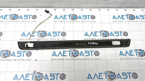 Door sill trim outer front right Audi A4 B9 17- S-Line with backlight, scratches, broken guides, corrosion