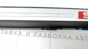 Door sill trim outer front right Audi A4 B9 17- S-Line with backlight, scratches, broken guides, corrosion