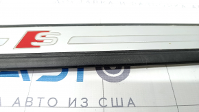 Door sill trim outer front right Audi A4 B9 17- S-Line with backlight, scratches, broken guides, corrosion