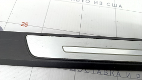Door sill trim outer front right Audi A4 B9 17- S-Line with backlight, scratches, broken guides, corrosion