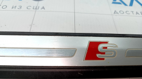 Door sill trim outer front left Audi A4 B9 17- S-Line with illumination, scratches, broken guides, corrosion