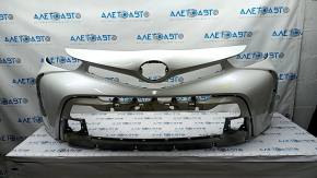 Front bumper bare Toyota Prius V 15-17 rest, white, cracks, broken fastener