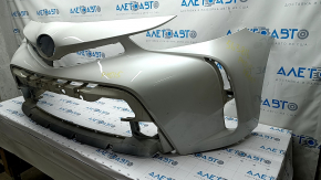 Front bumper bare Toyota Prius V 15-17 rest, white, cracks, broken fastener