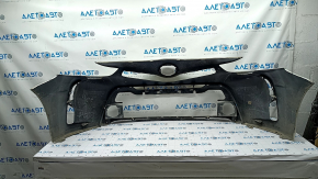 Front bumper bare Toyota Prius V 15-17 rest, white, cracks, broken fastener