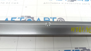 Threshold molding left Audi A4 B9 17-19 S-Line, silver, butt