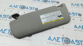 Right visor Toyota Prius V 12-17 gray, without hook, for dry cleaning