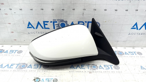 Side mirror right Toyota Highlander 14-19 12 pins, turn signal, heating, backlight, BSM, white, broken housing