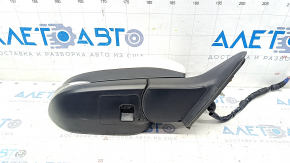 Side mirror right Toyota Highlander 14-19 12 pins, turn signal, heating, backlight, BSM, white, broken housing