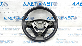 Naked steering wheel Toyota Highlander 14-19 leather, black, scratches