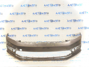 Bare front bumper VW Jetta 15-18 USA brown, tears, broken fastener, scratches