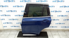 Door assembly rear left BMW X3 G01 18-21 blue C1M, keyless, scratches on the trim, torn seal