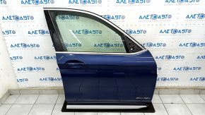 Door assembly front right BMW X3 G01 18-21 blue C1M, keyless, scratches on the overlay, bump