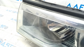 Headlight front left Toyota Highlander 14-16 bare, dark, halogen, sand, broken fasteners, damaged housing