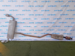 Rear muffler with barrel Ford Edge 15-20 2.0T FWD with catalytic converter