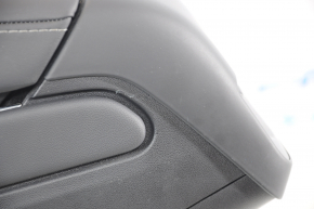 Console center armrest and cup holders Tesla Model Y 20- leather black, type 2, scratches, broken latch