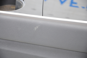 Console center armrest and cup holders Tesla Model Y 20- leather black, type 2, scratches, broken latch