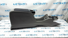 Console central armrest and cup holders Toyota Prius V 15-17 gray assembled, scratches