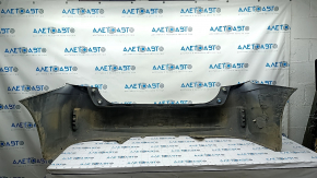 Rear bumper bare Toyota Prius V 15-17 under the lip, white, pressed, tears, cracks, fractures of the fastener