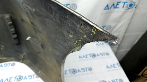Rear bumper bare Toyota Prius V 15-17 under the lip, white, pressed, tears, cracks, fractures of the fastener