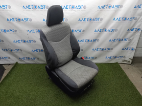 Passenger seat Toyota Prius V 12-17 without airbag, mechanical, velour dark gray + light gray, for dry cleaning