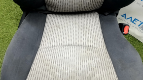 Passenger seat Toyota Prius V 12-17 without airbag, mechanical, velour dark gray + light gray, for dry cleaning