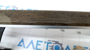 Front panel trim center BMW X3 G01 18-21 black, insert dark oak, varnish swelled