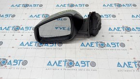Left side mirror BMW X1 F48 16-22 5 pins, silver, turn signal, auto-folding