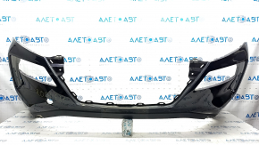 Bare front bumper Nissan Rogue 21-23 without parking sensors JP built, broken fasteners, scratches, crack