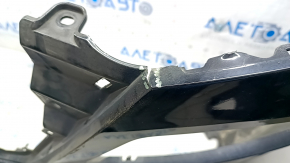 Bare front bumper Nissan Rogue 21-23 without parking sensors JP built, broken fasteners, scratches, crack