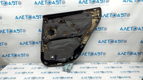 Door trim card rear left BMW X1 F48 16-22 leather black, black insert, backlight, scratches