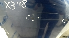 Bare front bumper BMW X3 G01 18-21 without parking sensors, without camera, blue C1M, scratches