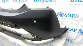 Bare rear bumper Nissan Rogue 21-23 for parking sensors, JP built, structure, scratches, broken fasteners