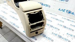 Console central armrest BMW X3 G01 18-21 beige, needs cleaning, plastic turned white, dents