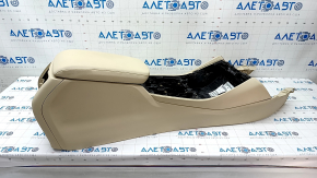 Console central armrest BMW X3 G01 18-21 beige, needs cleaning, plastic turned white, dents