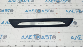Door sill outer front left BMW X1 F48 16-22 black with chrome molding X-line, Sport-line, peeling chrome