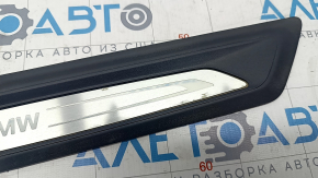 Door sill outer front right BMW X1 F48 16-22 black with chrome molding X-line, Sport-line, peeling chrome
