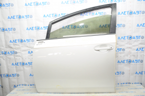 Door assembly front left Toyota Prius V 12-17 white 070, dent