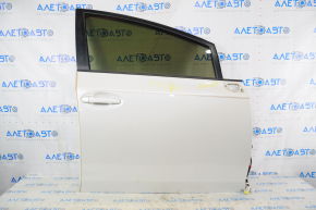 Door assembly front right Toyota Prius V 12-17 keyless, white 070, small dent