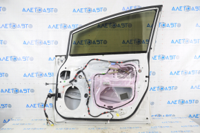 Door assembly front right Toyota Prius V 12-17 keyless, white 070, small dent