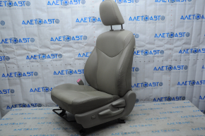 Driver's seat Toyota Prius V 12-17 with airbag, beige leather, fur, scuffed, needs cleaning, tear