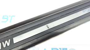 Door sill trim front left BMW 335i e92 07-13 outer, black, chrome, worn