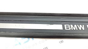 Door sill trim front right BMW 335i e92 07-13 outer, black, chrome, worn, broken fastening